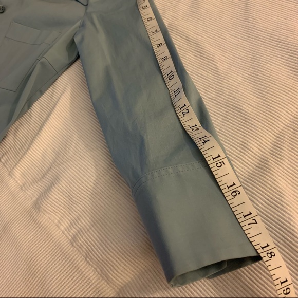Michael Kors blue button up shirt. Size 2 - Picture 6 of 10